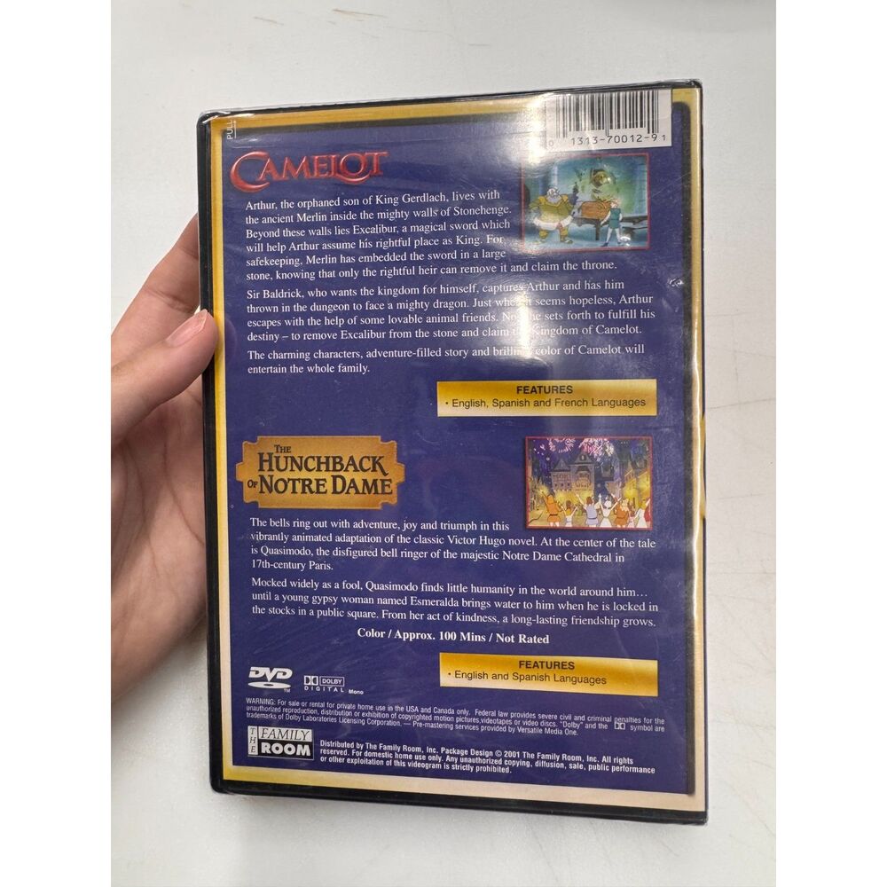 Enchanted Tales: Camelot/Hunchback of Notre Dame [DVD] Sealed - Picture 2 of 2